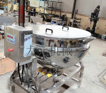 定制鹵煮攪拌夾層鍋 麻辣鴨貨鹵煮設備 火鍋底料醬料可傾斜夾層鍋