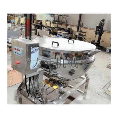 定制鹵煮攪拌夾層鍋 麻辣鴨貨鹵煮設備 火鍋底料醬料可傾斜夾層鍋
