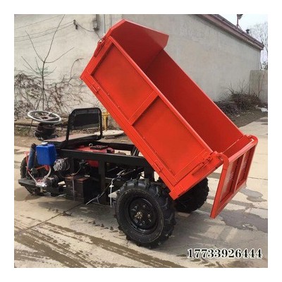 柴油三輪車農(nóng)用車小型工程電動建筑工地農(nóng)用運輸車自卸爬坡翻斗車