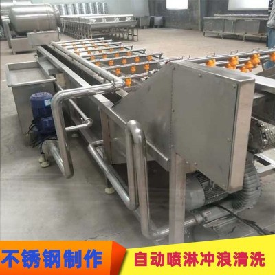 全自動蔬菜清洗機 不銹鋼黃瓜榨菜加工生產線設備 辣椒氣泡清洗機