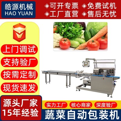 可定制皓源HY600S水果套袋機社區配送枕式包裝機往復式蔬菜包裝機