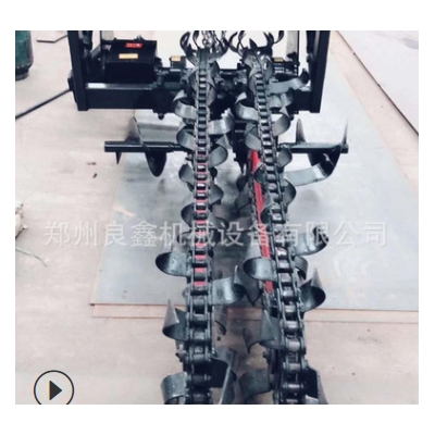新型鏈條開溝機 農(nóng)村水網(wǎng)建設(shè)開溝機 拖拉機帶動鏈條開溝機