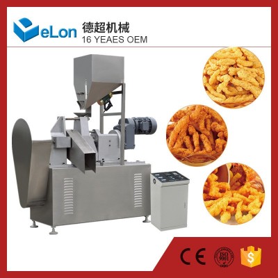 油炸型粟米條生產線 奇多食品加工設備 單螺桿膨化機 油炸設備