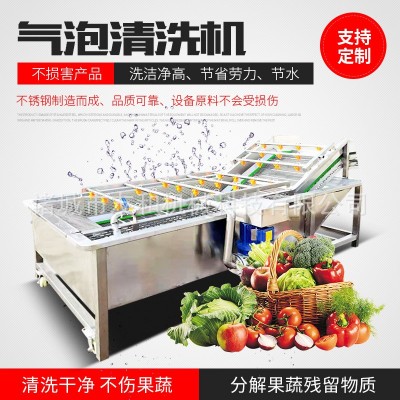 全自動翻浪式氣泡清洗機水果山楂清洗風干線大棗高壓噴淋清洗機