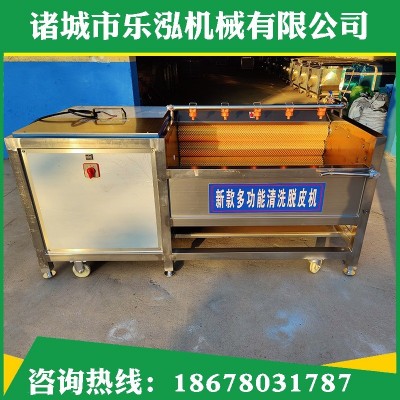 廠家紅薯毛輥去皮清洗機胡蘿卜全自動去皮清洗設備土豆去皮清洗機