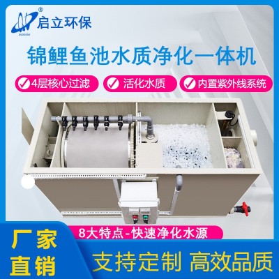 錦鯉魚池過濾器自動清洗池塘水循環凈化大型一體戶外魚池過濾系統