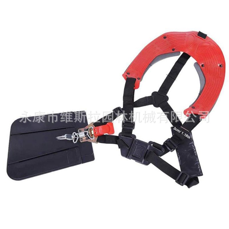 廠家直供園林機械配件 割草機配件紅色U型背帶豪華背帶