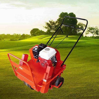 草地透氣自走鉆孔機 人工種植草坪打孔機   汽油機草坪打孔機