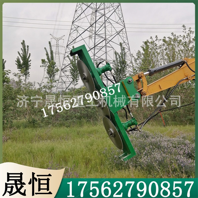 三鋸片公路樹(shù)枝修剪機(jī) 挖機(jī)綠籬機(jī)液壓圓盤(pán)切木鋸 劈樹(shù)根機(jī)伐木鋸