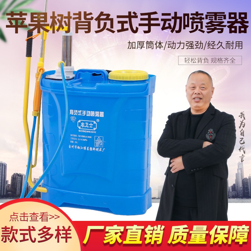 20L廠家批發(fā)背負式手動噴霧器打藥農(nóng)用消毒白鋼雙管氣壓式噴霧器