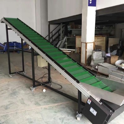 移動式小型擋板提升機 定制裙邊擋板爬坡皮帶輸送機 提升機設備