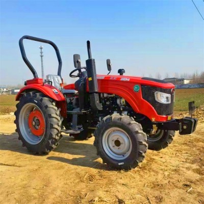 四輪504東方紅拖拉機價格 水田輪高配東方紅70馬力旋耕打田犁地機
