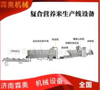 霖奧 RN70速食自熱米飯加工機(jī)器 人造復(fù)合營(yíng)養(yǎng)大米生產(chǎn)線