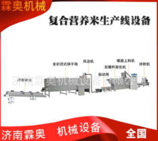 霖奧 RN70膨化大米生產(chǎn)線 可添加膳食纖維的復(fù)合營(yíng)養(yǎng)米加工設(shè)備