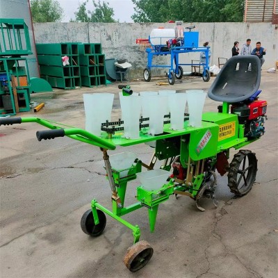 蔬菜瓜果苗栽苗機 乘坐式辣椒栽苗機 自走式雙行辣椒苗移栽機
