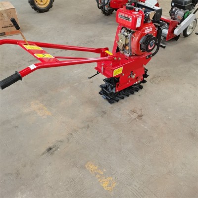 手扶式多功能微耕機(jī) 果園開溝施肥旋耕機(jī) 單履帶柴油鏈軌微耕機(jī)