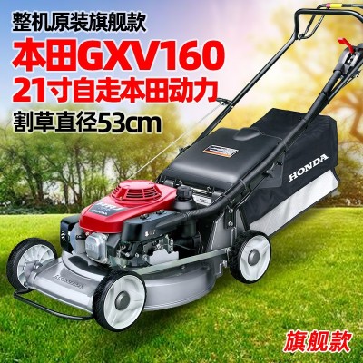 汽油草坪機本田GXV160動力自走割草機四沖程剪草修剪機手推除草機
