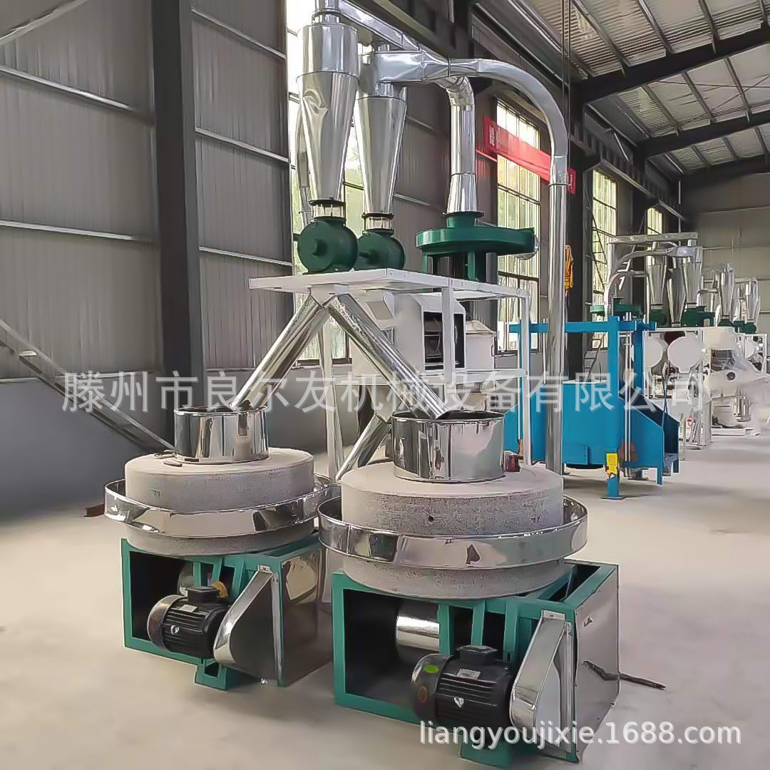 小型全自動面粉石磨機 小麥面粉磨面機 雜糧石磨面粉機機械