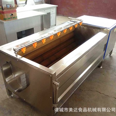 全自動毛輥清洗去皮機 土豆芋頭脫皮毛刷清洗機 根莖類果蔬洗菜機