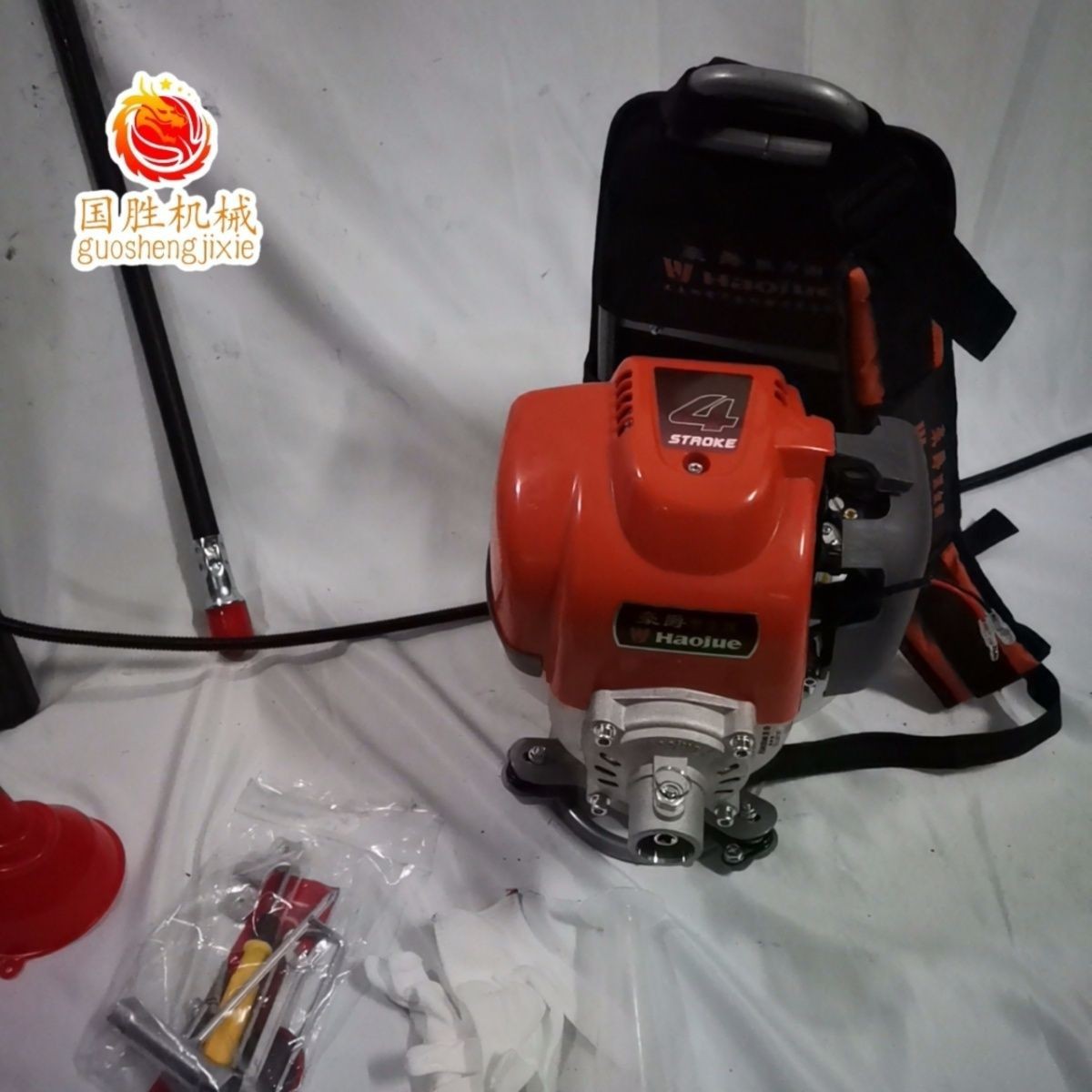 豪爵黑金剛割草機四沖程背負式小型除草機多功能松土農用開荒家用