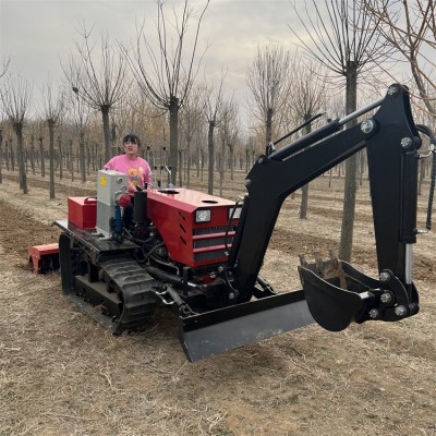 水旱兩用履帶式拖拉機 大馬力微耕機 多功能挖機推土農用履帶耕地