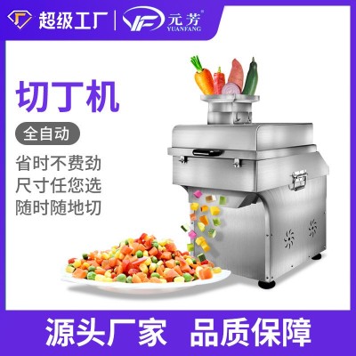 元芳商用切菜機全自動不銹鋼切丁機飯店食堂多功能凍肉果蔬切丁機