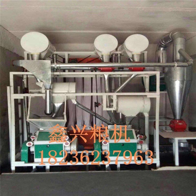 廠家供應(yīng)優(yōu)質(zhì)小麥面粉機(jī)組四臺(tái)全自動(dòng)糧食面粉機(jī)械