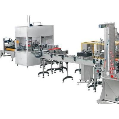 500-1000ml液體果汁灌裝旋蓋貼標機生產線