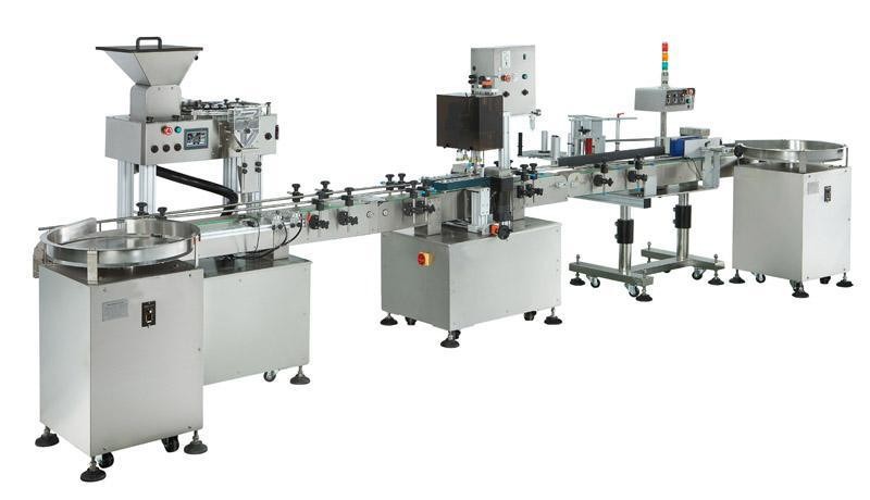 500-1000g膏體醬料灌裝旋蓋貼標生產(chǎn)線