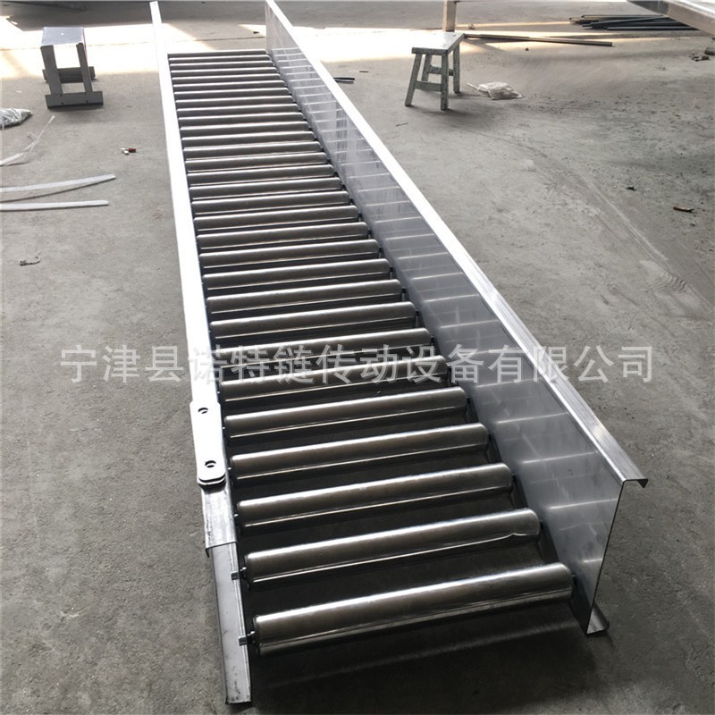 定制包裝箱運輸線滾筒輸送機 無動力輥筒輸送機 過渡180度轉彎機