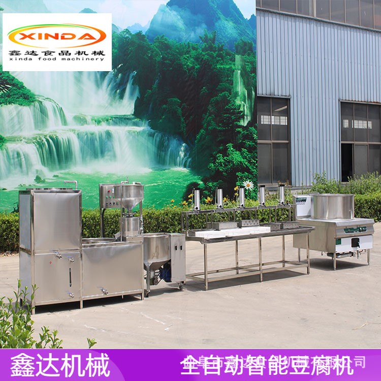 三盒壓制豆腐機成型 175型號全不銹鋼豆腐機制造 鹵水石膏酸漿