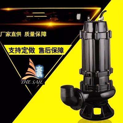 單相無堵塞污水污物潛水泵WQD10-10-0.75抗阻塞污水污物潛污泵