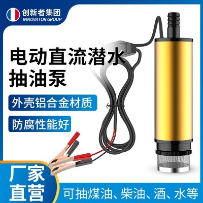 電動(dòng)柴油抽水泵12v24伏通用抽油泵抽油神器小型加油槍自吸油抽子