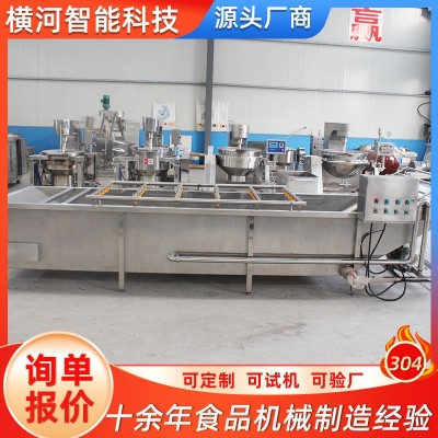 商用蔬菜水果清洗線 全自動大型食堂洗菜機 供應果蔬氣泡式清洗機