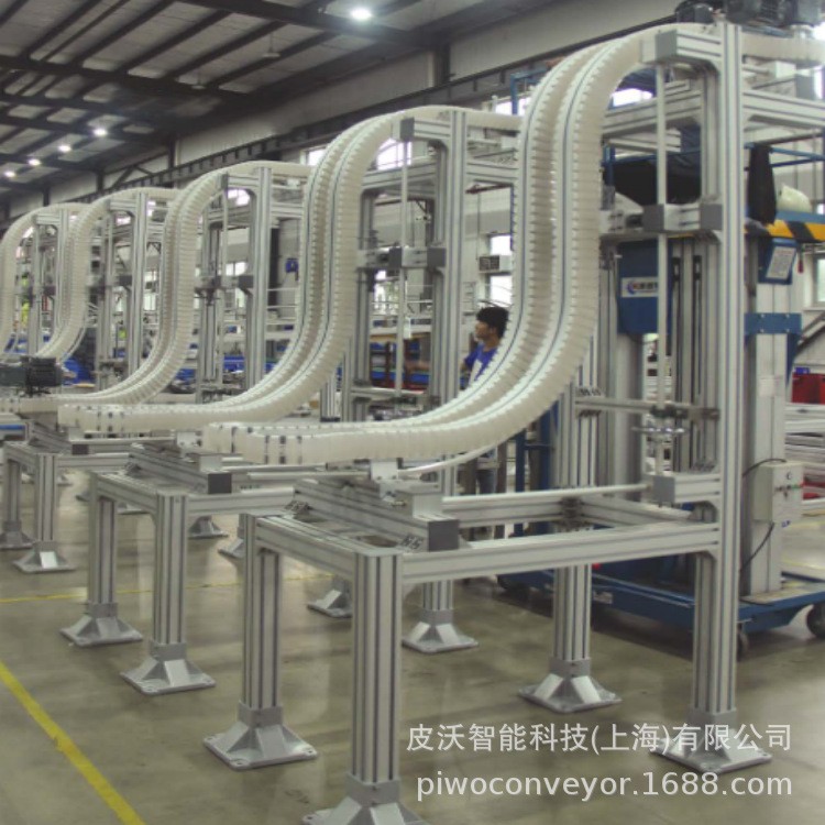 夾持輸送線 柔性鏈輸送機 毛毛釘夾持 空箱空瓶滿瓶C型/Z型夾持機