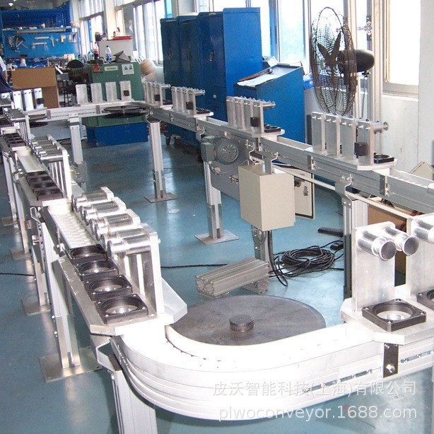 小型托盤食品醫藥輸送機 紙箱環形POM平頂柔性鏈 標準鋁型材輸送