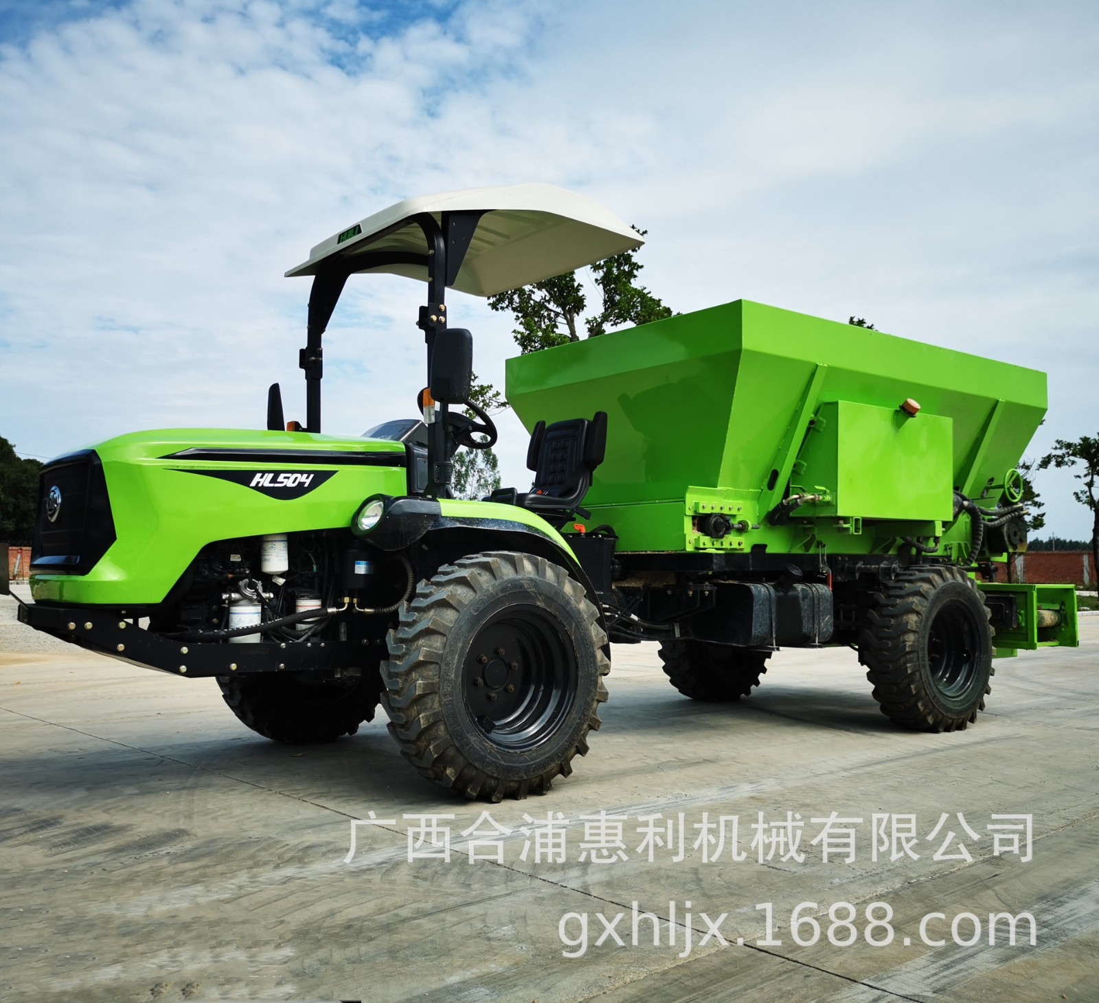 HL504惠利牌折腰小轉彎半徑田間作業犁地撒肥機多功能作業拖拉機