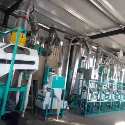 中小型面粉加工成套機械全自動小麥磨粉機械設備流水線