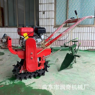 硬地可用小型鏈軌式微耕機手扶式多功能農(nóng)用松土除草犁地翻土機
