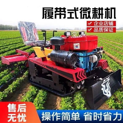 乘坐式履帶微耕機(jī)農(nóng)用水旱兩用柴油機(jī)大棚果園翻土耕地播種旋耕機(jī)