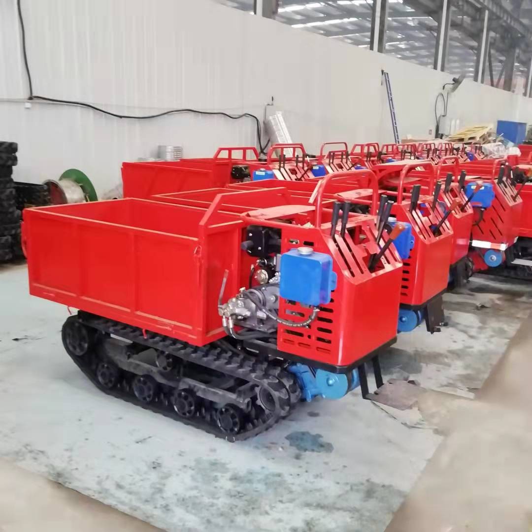 小型手扶履帶運輸車 山地果園農用自卸翻斗履帶車全地形爬坡王