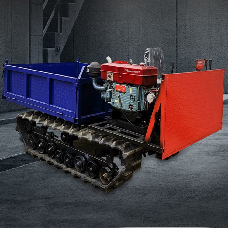 履帶車小型山地履帶運輸車農用爬山虎座駕式自卸搬運車地形通用