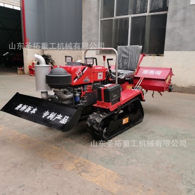 多功能田園管理機(jī)履帶旋耕機(jī)開(kāi)溝除草施肥打藥一機(jī)多用柴油大馬力