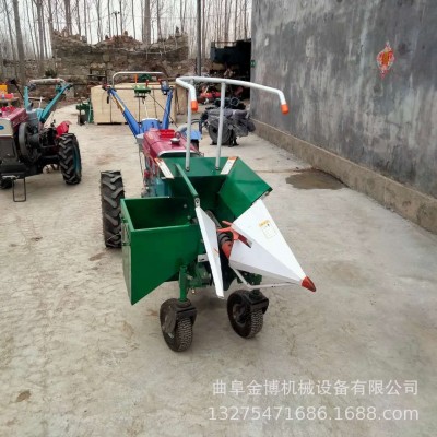 農用玉米收獲機 小型手扶前置玉米割臺單行扒皮玉米收獲機