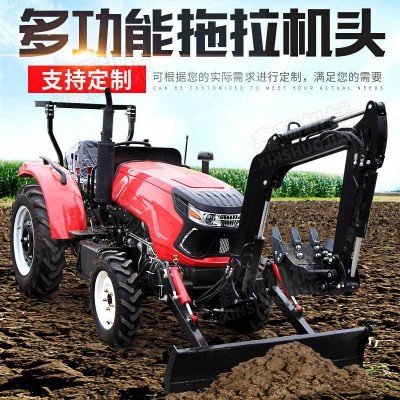 四輪拖拉機(jī) 大馬力多缸開溝開墾機(jī) 多功能四輪小型農(nóng)耕機(jī) 拖拉機(jī)