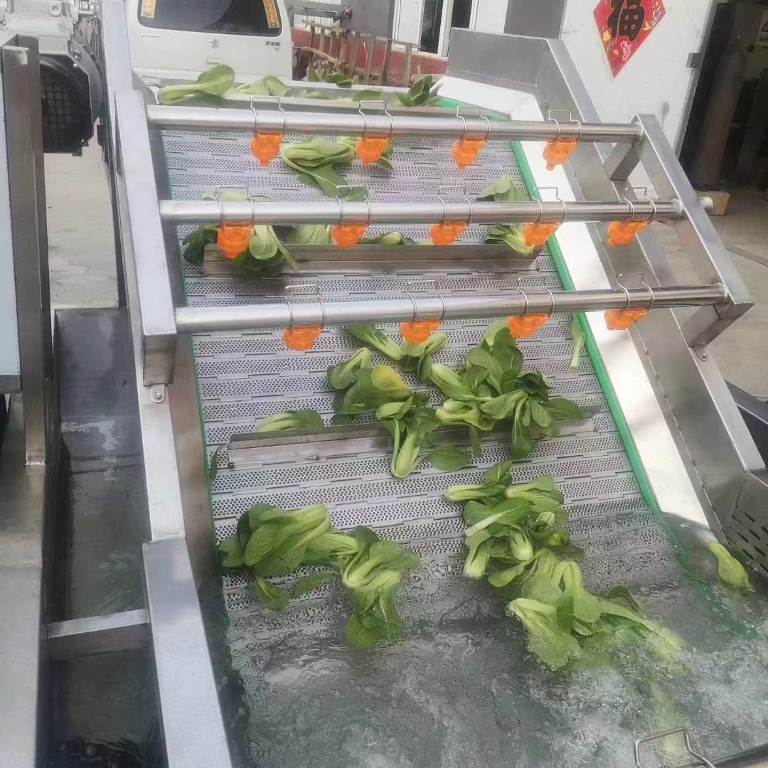 全自動果蔬海鮮氣泡清洗機 噴淋式不銹鋼清洗設備 預制菜加工設備