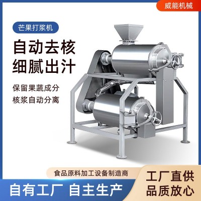 廠家直銷大型全不銹鋼工業(yè)商用紅棗芒果藍(lán)莓桑葚芒果去核打漿機(jī)