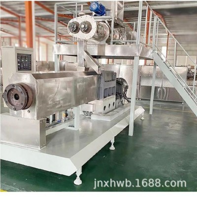 玉米大豆加工設備 豆粕飼料擠壓膨化機 雙螺桿米糠生產線