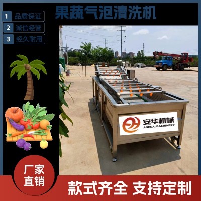 全自動銀耳氣泡清洗機果蔬清洗加工流水線 土豆片藕片 漂燙生產線