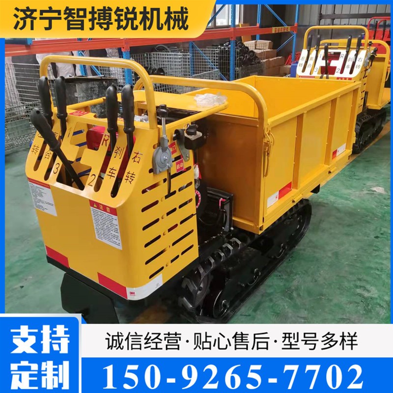 農用履帶運輸車山地果園小型履帶爬山虎廠家 5噸全地形履帶自卸車